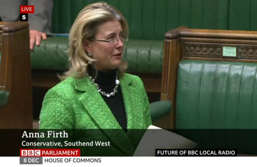 Anna speaking in the Chamber