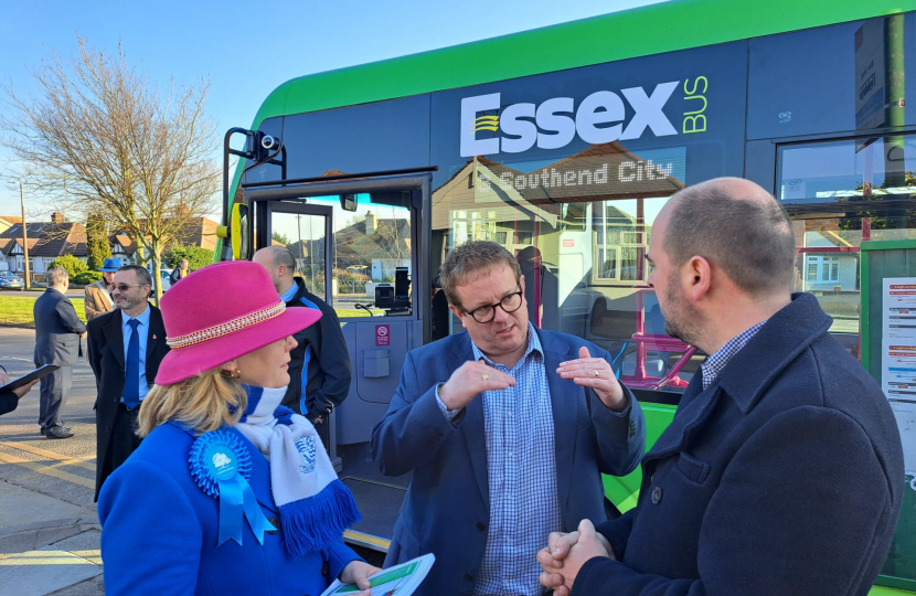 Anna with Bus Minister and First Essex Bus Director 