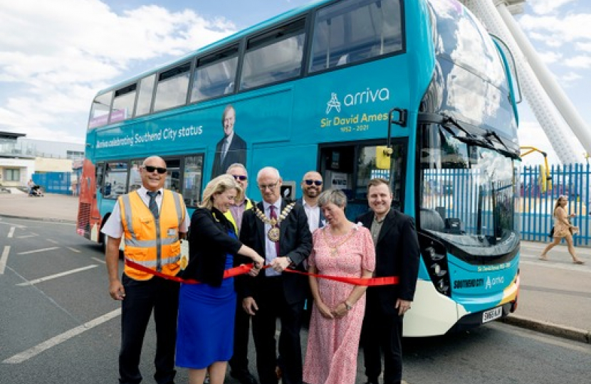 Anna at opening of bus 