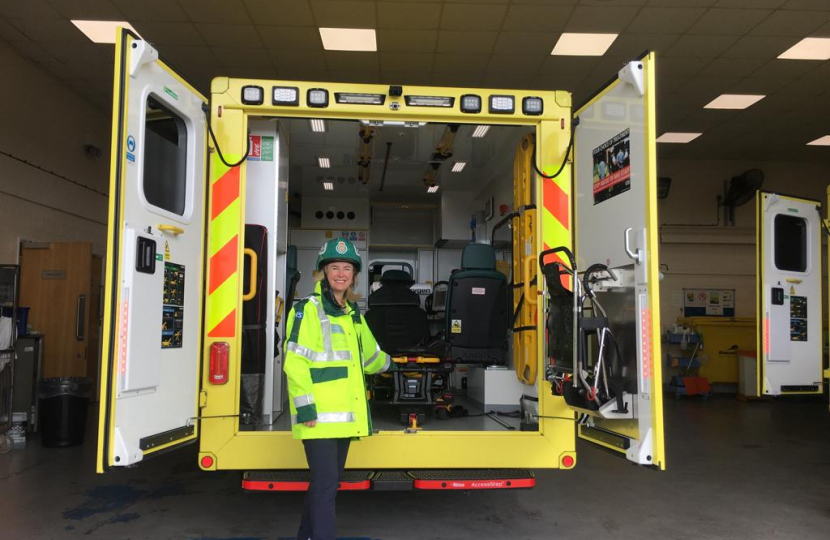 Anna Firth with EEAST Ambulance crew