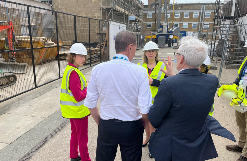 Touring the new radiotherapy unit construction site