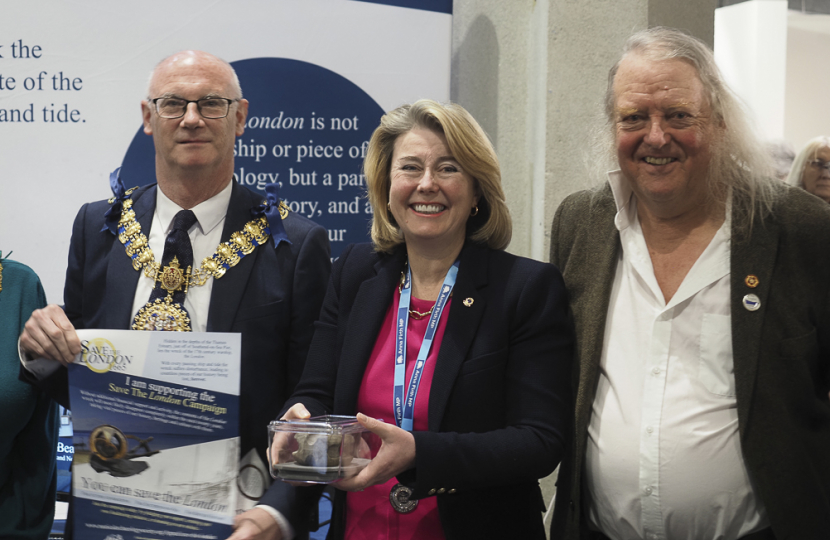 Anna Firth MP alongside the Mayor of Southend and Phil Harding of Time Team