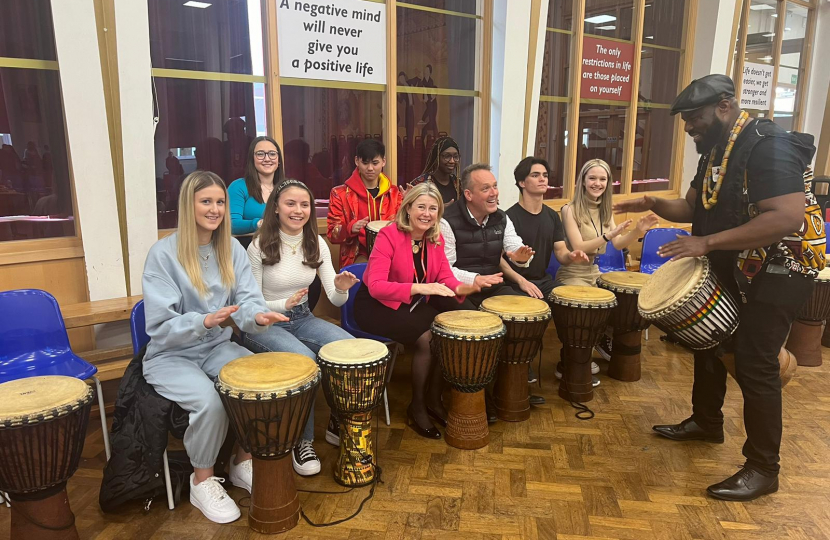 Anna drumming