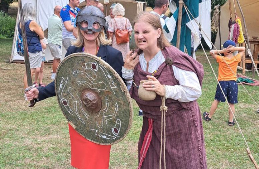 Anna at the Anglo-Saxon camp