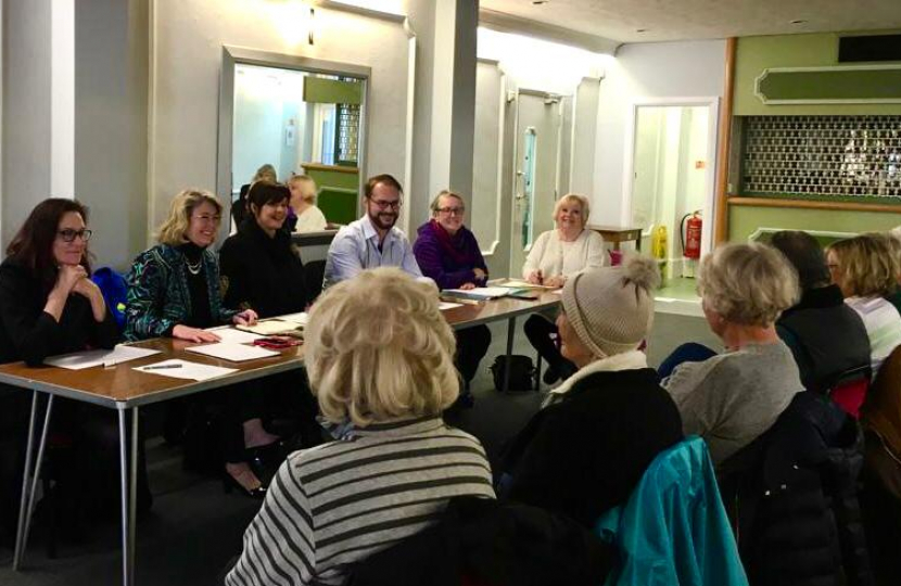 Anna Firth MP and Rebecca Harris MP alongside residents and Highlands Surgery staff