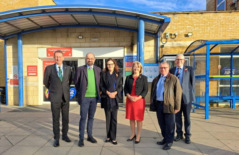 South Essex MPs outside Southend Hospital