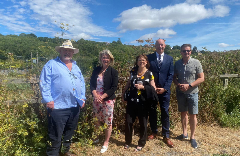 Anna with the developers of the proposed theatre