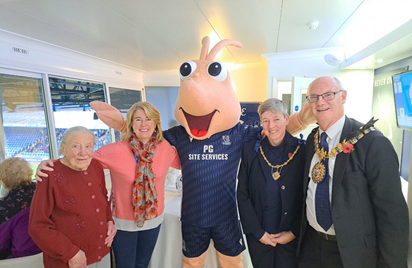 Anna with Annie at Southend United