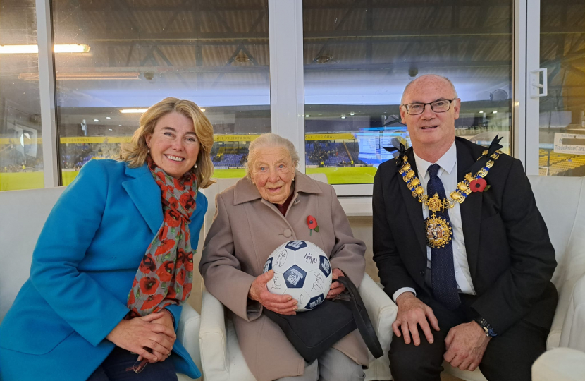 Anna with Annie at Southend United