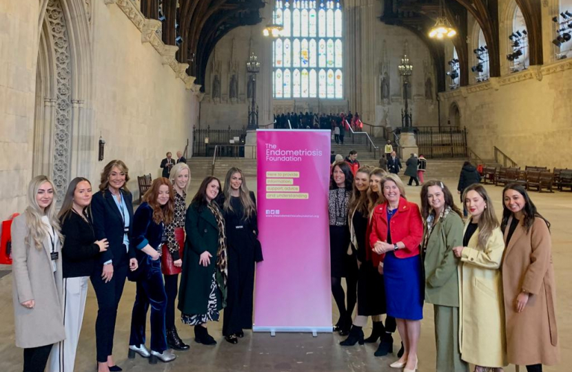 Anna Firth MP alongside the Endometriosis Foundation in Westminster Hall