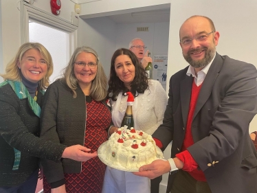 Anna and James judge the bake off competition