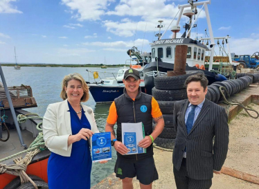 Anna with Angus and Councillor Bernard Arscott