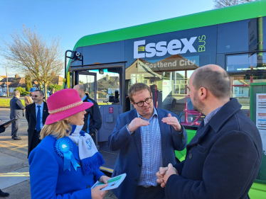 Anna with Bus Minister and First Essex Bus Director 