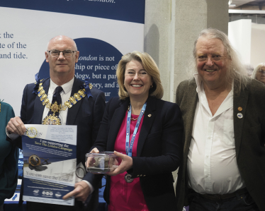 Anna Firth MP alongside the Mayor of Southend and Phil Harding of Time Team