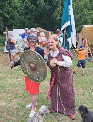 Anna at the Anglo-Saxon camp