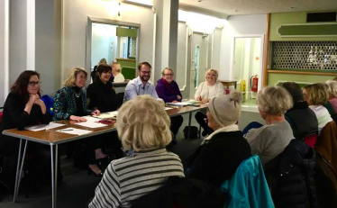 Anna Firth MP and Rebecca Harris MP alongside residents and Highlands Surgery staff