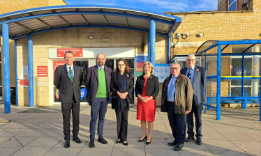 South Essex MPs outside Southend Hospital