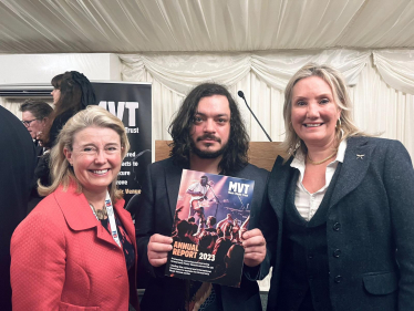 L-R Anna Firth, Sam Duckworth, Dame Caroline Dinenage