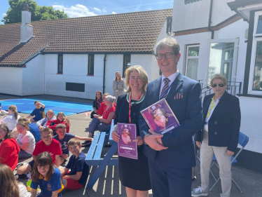 Anna Firth MP with Mr James Mobbs, Headteacher at St Michael’s, and Cllr Fay Evans, who is a governor of the school