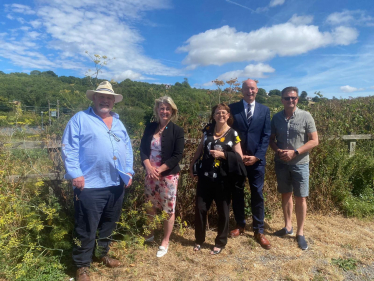 Anna with the developers of the proposed theatre